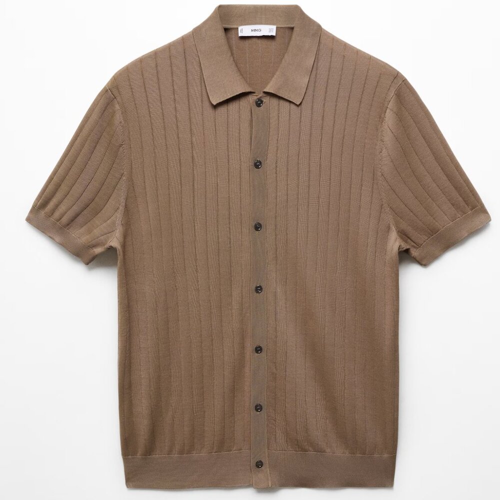 NWT Mango Knit Polo Button-Down